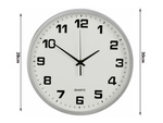 Wall clock large non-touching silent 25 cm round second hand