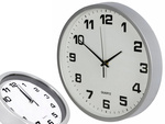 Wall clock large non-touching silent 25 cm round second hand