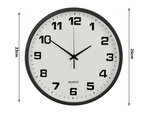 Wall clock large non-touching silent 25 cm round second hand