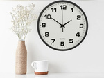 Wall clock large non-touching silent 25 cm round second hand