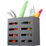 Wall-mounted cutlery organiser drainer