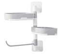 Wall-mounted soap dish towel rail with suction cups