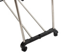 Wardrobe mobile coat rack double shelf rack on wheels