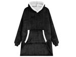 Warm sweatshirt oversize blanket xxl 2in1 thick fur soft hooded dressing gown