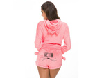 Warm women's pyjamas two-piece with hood soft plush short l