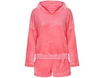 Warm women's pyjamas two-piece with hood soft plush short l