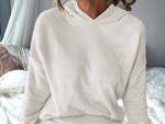 Warm women's pyjamas two-piece with hood soft plush short xl