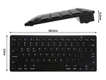 Wireless bluetooth keyboard for pc ipad mac small slim low-profile