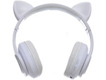 Wireless headphones bluetooth radio fm mp3 cat ears led backlight