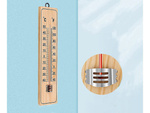 Wooden house thermometer outdoor indoor