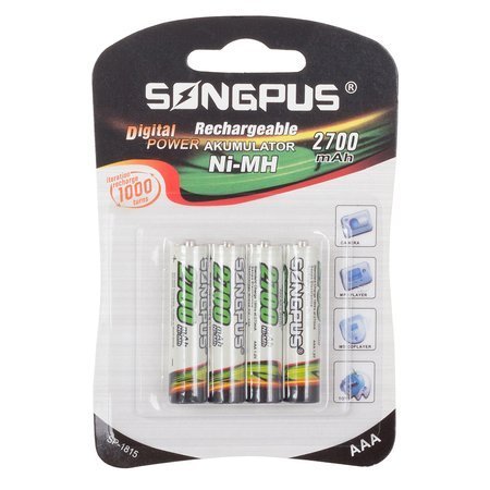 4pcs. Batteries aaa r3 jusqu'à 2700mah