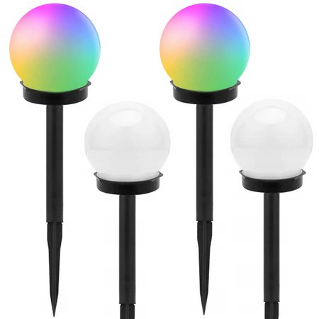 4x rgb solar garden ball lampe 10 cm