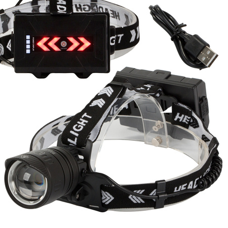 Bailong led headlamp xhp360 powerbank zoom