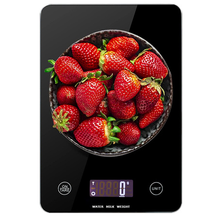 Balance de cuisine électronique jusqu'à 5 kg verre lcd