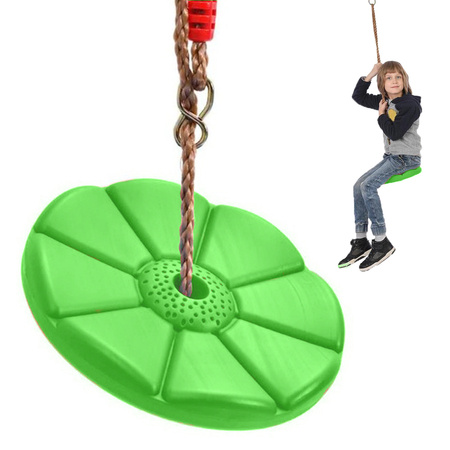 Balançoire de jardin pour enfants disque de fleurs circulaire