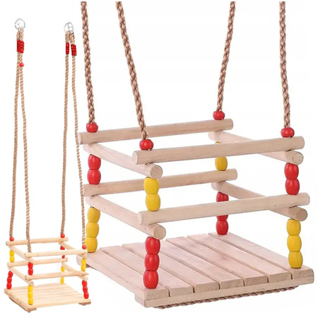 Balançoire de jardin pour enfants fauteuil à bascule garde-corps en bois pour jardin maison