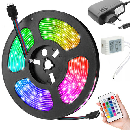 Bande led 5050 rgb 4.5m waterproof remote control set