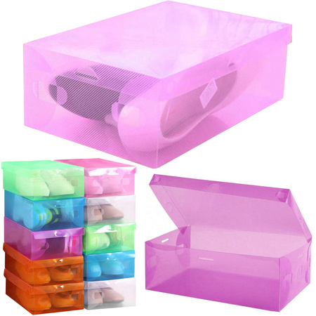 Boîte à chaussures organisateur de boîtes à chaussures multicolore transparent 10pcs