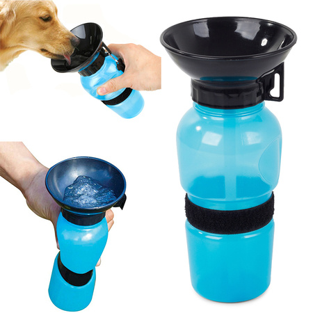 Bouteille de voyage écuelle pour chien 0.5l