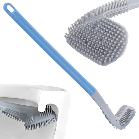 Brosse de toilette en silicone pour crochet de toilette