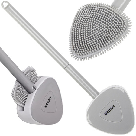 Brosse de toilette en silicone pour unité murale de lavage des toilettes