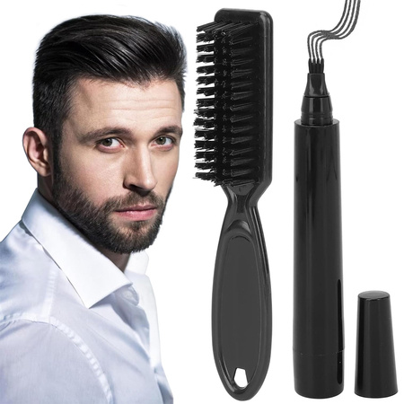 Brosse d'épaississement de la barbe marqueur de barbe stylo de remplissage de barbe kit