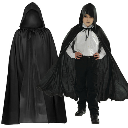 Cape halloween noir cape à capuche déguisement enfant