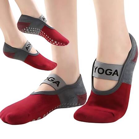 Chaussettes antidérapantes de yoga et de méditation en coton respirant 36-40