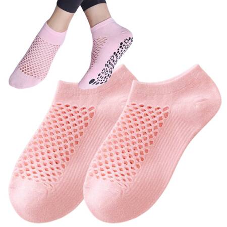 Chaussettes de yoga anti-dérapantes en coton respirant 36-40