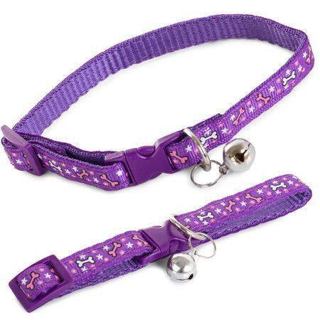 Collier en tissu pour chien chat avec clochette 1