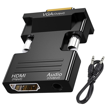 Convertisseur adaptateur hdmi vers vga d-sub audio