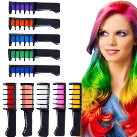 Crayon de teinture lavable pour cheveux 10pcs