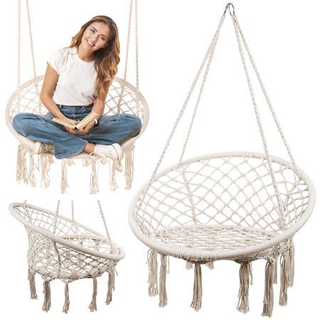 Hamac fauteuil balançoire suspendue balançoire nid de cigogne boho pour le jardin maison