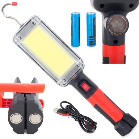 Lampe d'atelier led cob 20w batterie rechargeable