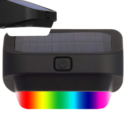 Lampe solaire de jardin rgb pour escalier terrasse clôture détecteur de crépuscule