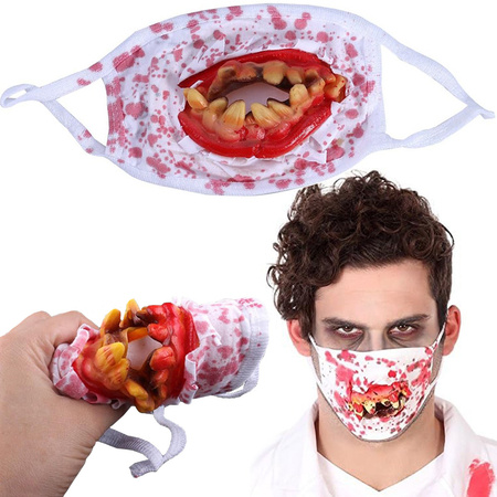 Masque dents sanglantes halloween horreur déguisement halloween costume