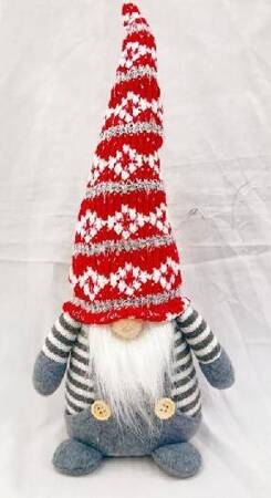 Noël GHOST Gnome gris avec barbe de sapin de Noël 38cm Doux