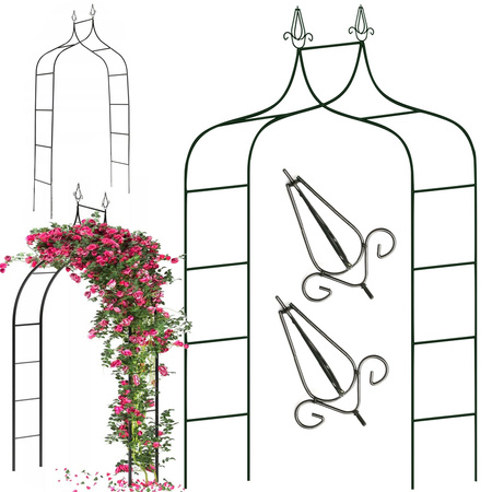 Pergola de jardin support de fleurs pour plantes grimpantes arche pour rosiers métal décoratif