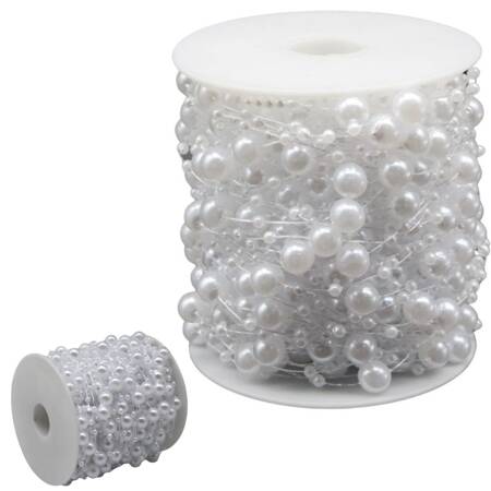 Perles de chandelier blanches perles de sapin de noël perles 8mm bobine 5m