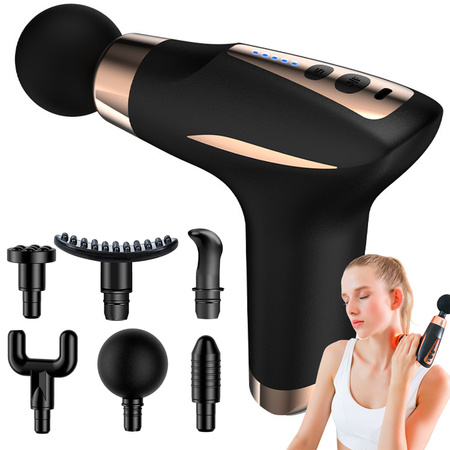 Pistolet de massage masseur de dos pistolet de vibration corporelle ensemble de 6 pièces à main