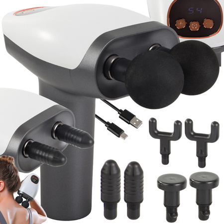 Pistolet de massage sans fil lcd set puissant de 8 embouts pour le dos