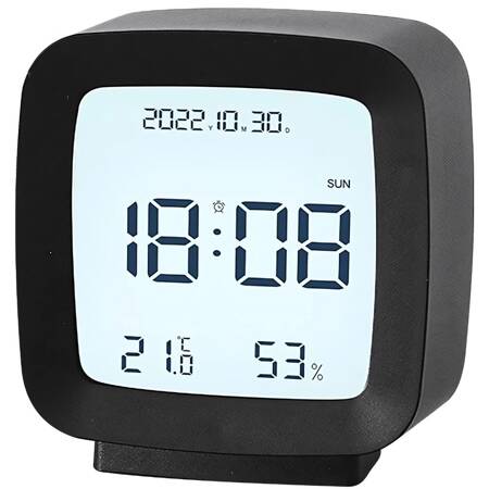 Réveil avec date et température avec fonction snooze lcd humidité dans l'air