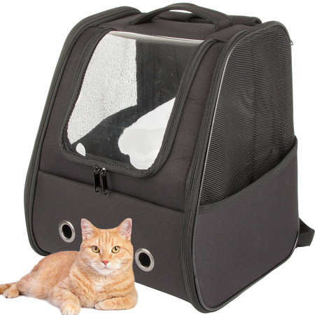 Sac de transport sac à dos pour chat chien lapin fenêtre dos ventilé