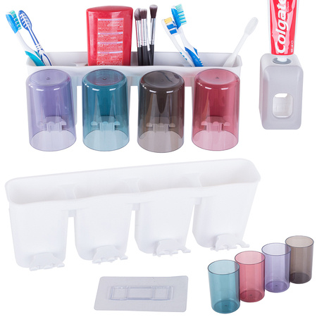 Tasses pour organiser la brosse à dents distributeur de dentifrice