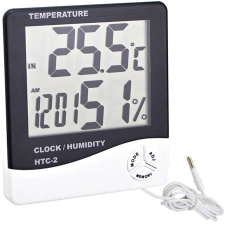 Thermomètre digital lcd interne alarme de données externes