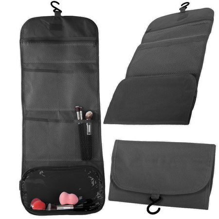 Vanity case pliable organiseur de salle de bain avec cintre