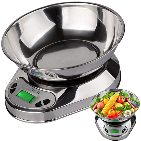 WAITER ELECTRONIQUE DE CUISINE AVEC BALANCES METALLIQUES NUMERIQUES DE PRECISION 5kg/1g