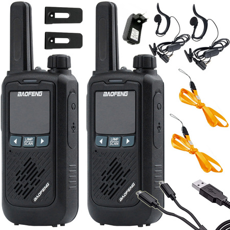 Walkie talkie baofeng bf-t17 radiotelefon kit talker 2pcs