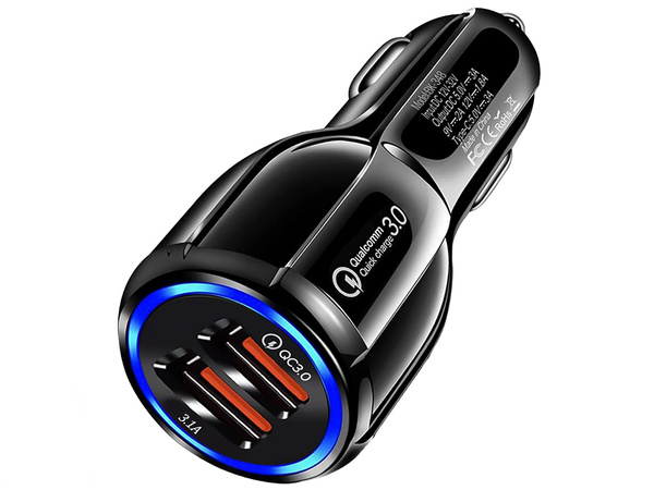 2xusb quickcharge 3.0 chargeur de voiture pour allume-cigares