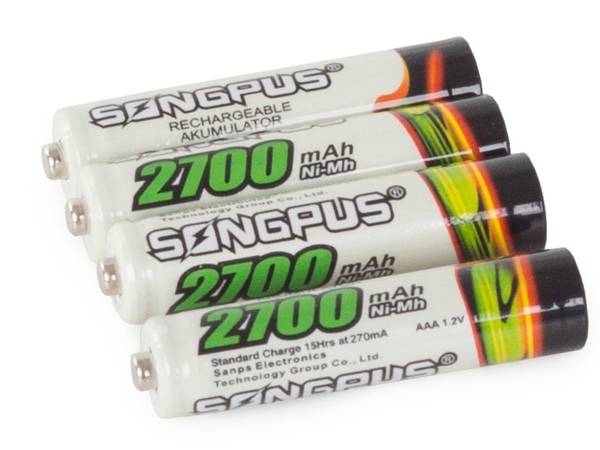 4pcs. Batteries aaa r3 jusqu'à 2700mah